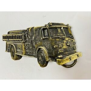 1981 Fire Engine Truck Firetruck Fireman Belt Buckle Brass Great American